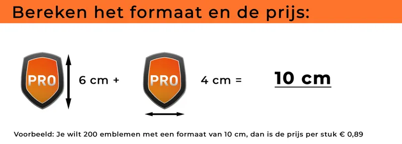 Prijsberekening geborduurde emblemen