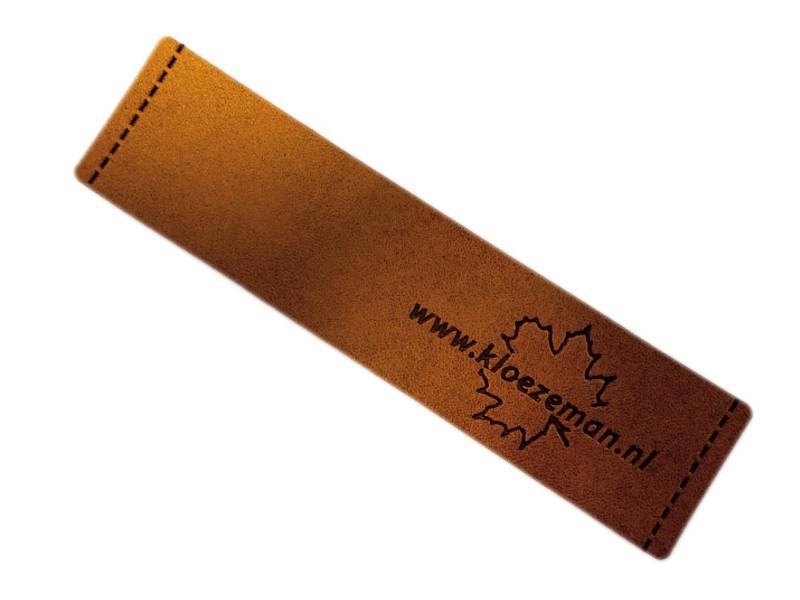 Leren label kloezeman